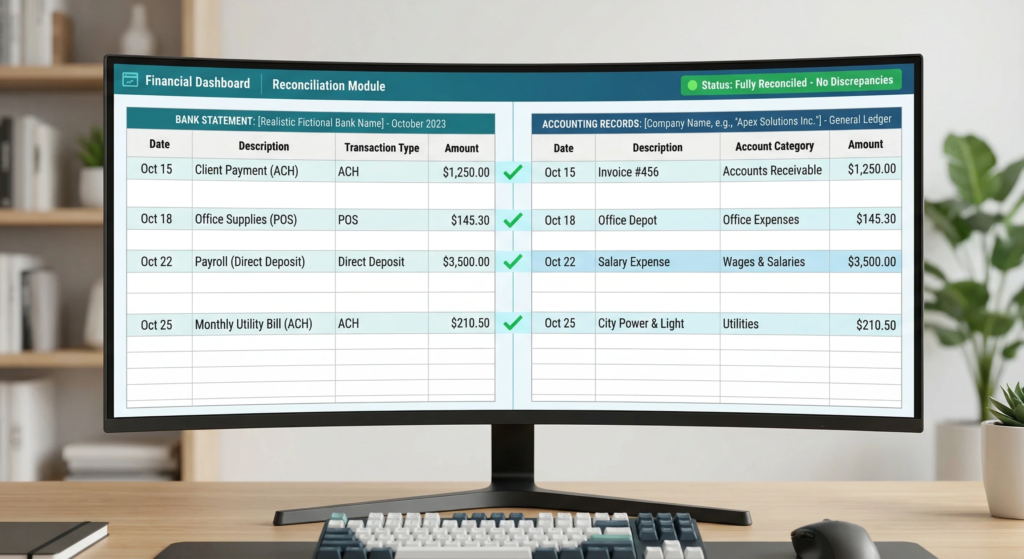 bank reconciliation for businesses