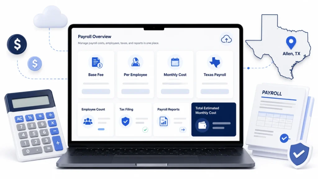 2026 payroll cost by employee count for Texas small businesses