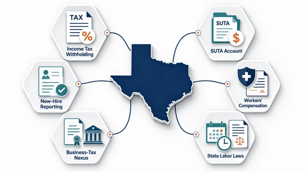 Payroll and tax obligations created by an out of state employee